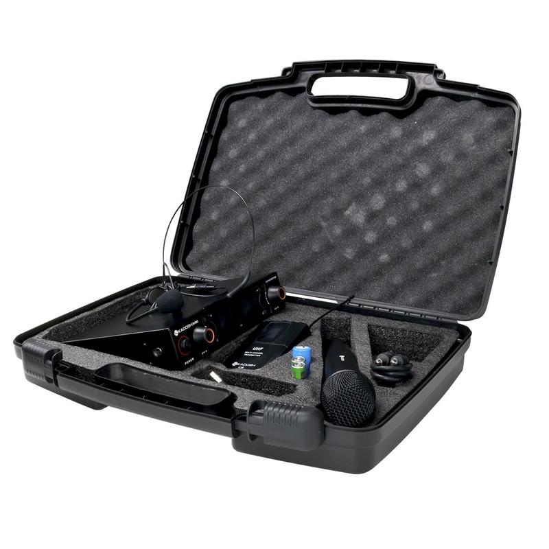 Microfone Sem Fio De Mão UHF Com Lapela Headset Bodypack E Maleta